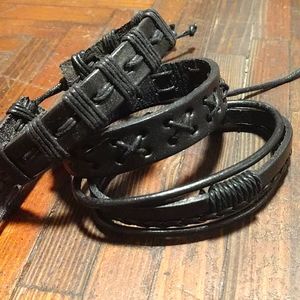 Leather bracelet bundle
